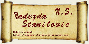Nadežda Stanilović vizit kartica